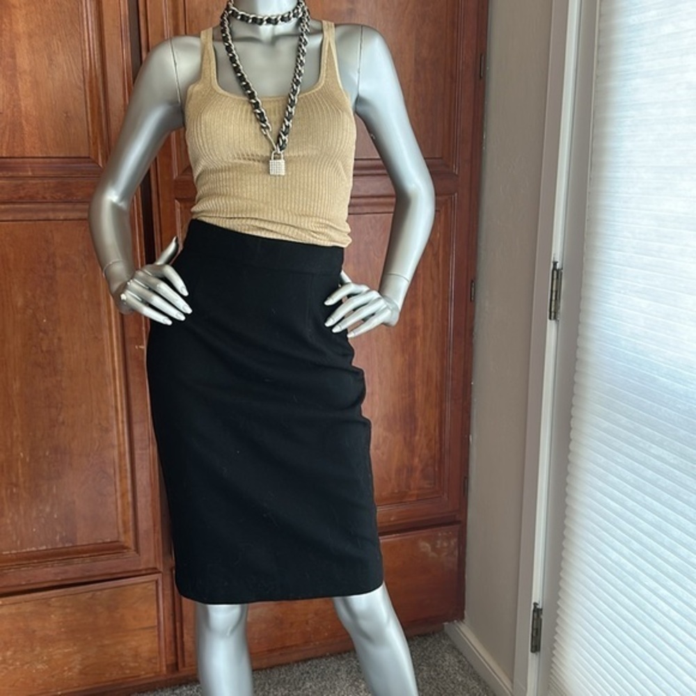 Vintage Gianfranco Ferre Black Pencil Skirt, XS
